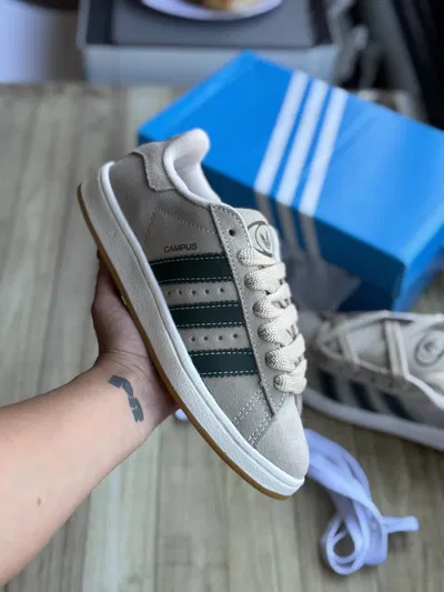 ADIDAS CAMPUS BEIGE C/VERDE MILITAR