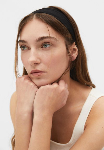 VINCHA STRETCH X 12 PCS COLOR NEGRO 7 CM ANCHO