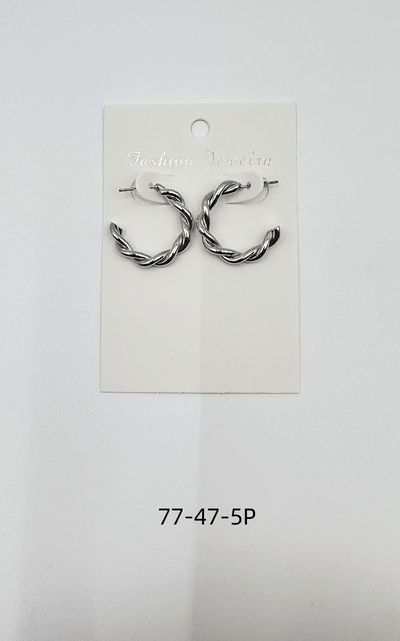 AROS ARGOLLA PLATEADOS 2,5 CM X PAR