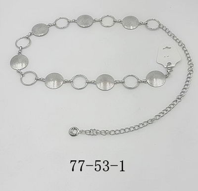 CINTO CADENA DE METAL PLATEADO X UNIDAD