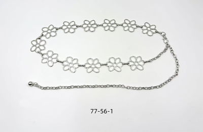 CINTO CADENA DE METAL PLATEADO X UNIDAD