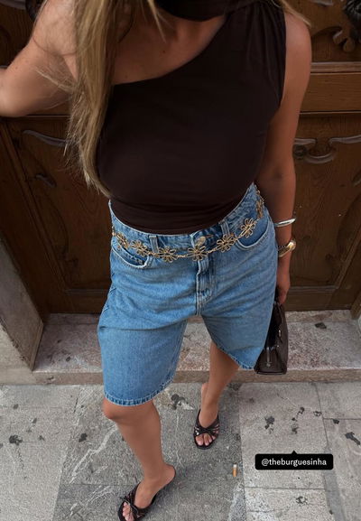 CINTO CADENA DE METAL DORADO X UNIDAD