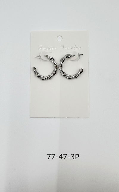 AROS ARGOLLA PLATEADOS 2 CM X PAR