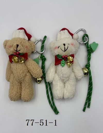 LLAVERO PARA CARTERA CHARM PELUCHE NAVIDEÑO X UNIDAD