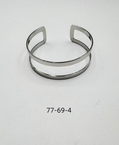 PULSERA DE METAL PLATEADO X UNIDAD