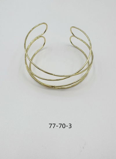 BRAZALETE DE METAL DORADO X UNIDAD