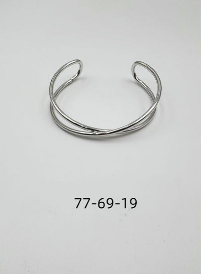 BRAZALETE DE METAL PLATEADO X UNIDAD