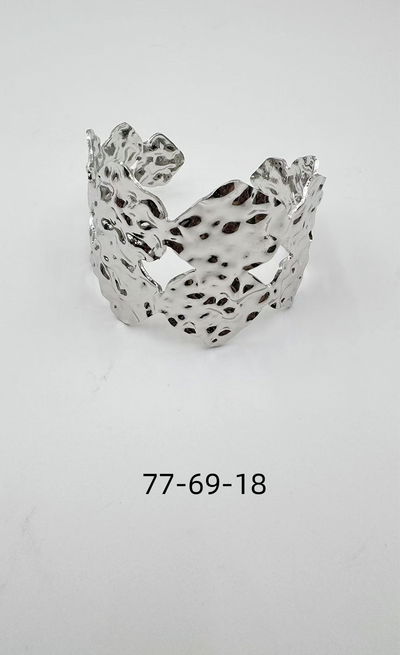 PULSERA DE METAL PLATEADO X UNIDAD