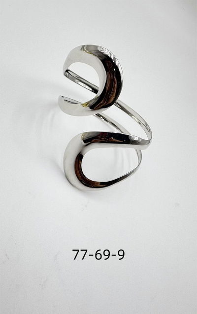 PULSERA DE METAL PLATEADO X UNIDAD