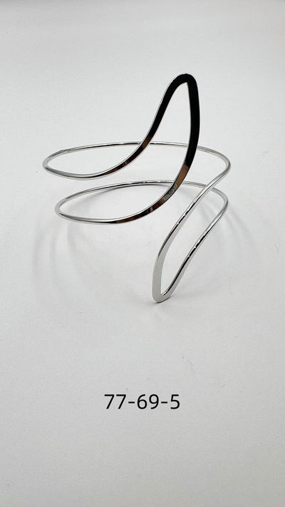 BRAZALETE DE METAL PLATEADO X UNIDAD