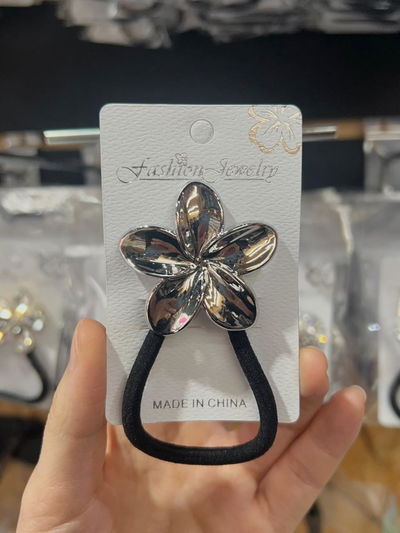 COLITA DE PELO CON APLIQUE PLATEADO X UNIDAD