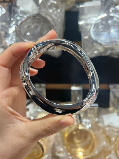 PULSERA DE METAL PLATEADO X UNIDAD