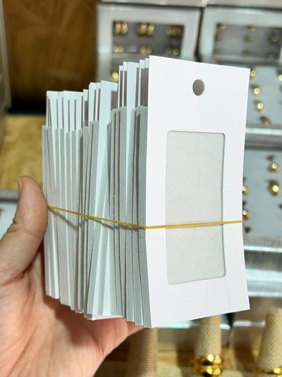 SET 20 TARJETAS PARA EXHIBIR 4 ANILLOS