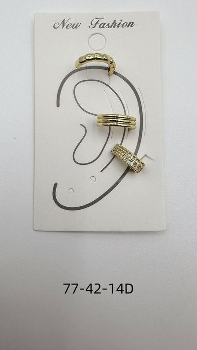 EAR CUFF DORADO X 3 X SET