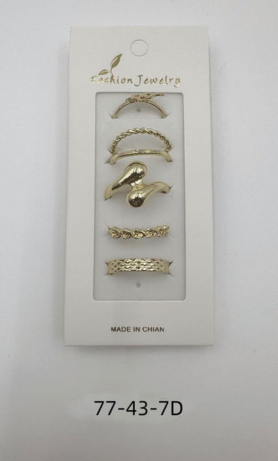 ANILLOS DORADOS X 5 X SET