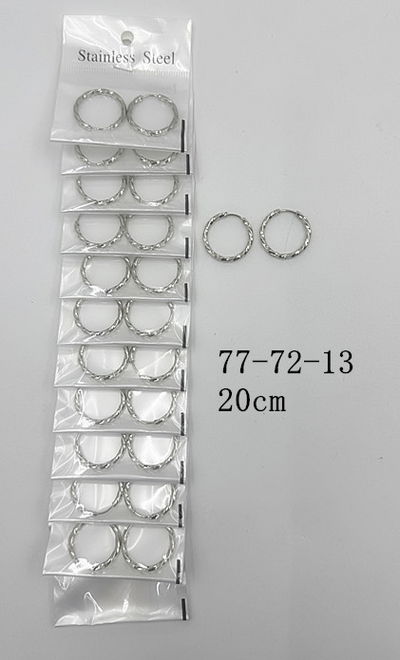 AROS DE ACERO ARGOLLA 20MM X 12 PARES