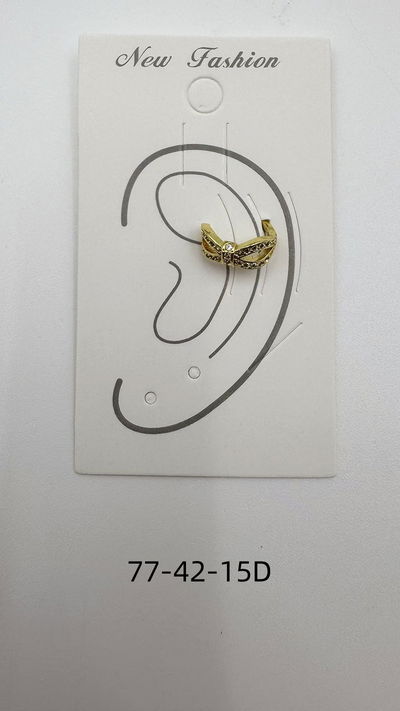 EAR CUFF DORADO CON STRASS X UNIDAD