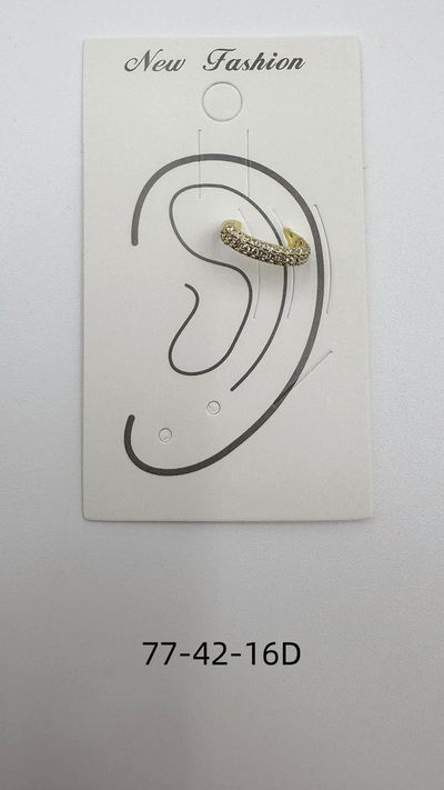 EAR CUFF DORADO CON STRASS X UNIDAD