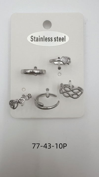ANILLOS DE ACERO X 5 X SET