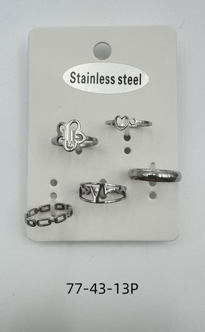 ANILLOS DE ACERO X 5 X SET