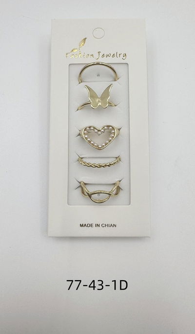 ANILLOS DORADOS X 5 X SET