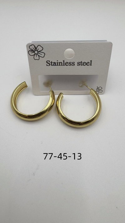AROS ARGOLLA ACERO DORADO 2,9 CM X PAR