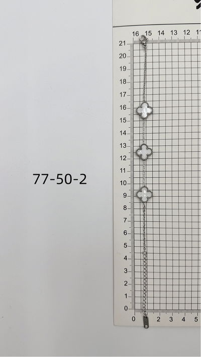 PULSERA DE ACERO CON 3 DIJES X UNIDAD