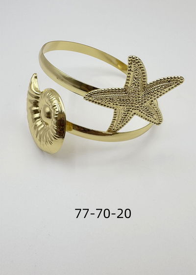 BRAZALETE DE METAL DORADO X UNIDAD