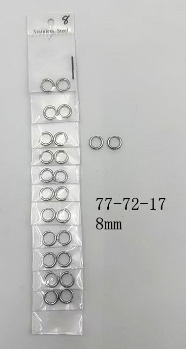 AROS DE ACERO ARGOLLA 8MM X 12 PARES