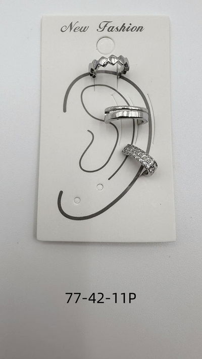 EAR CUFF PLATEADO X 3 X SET