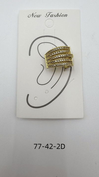 EAR CUFF DORADO CON STRASS X UNIDAD