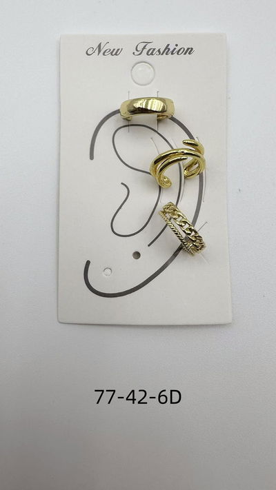 EAR CUFF DORADO X 3 X SET