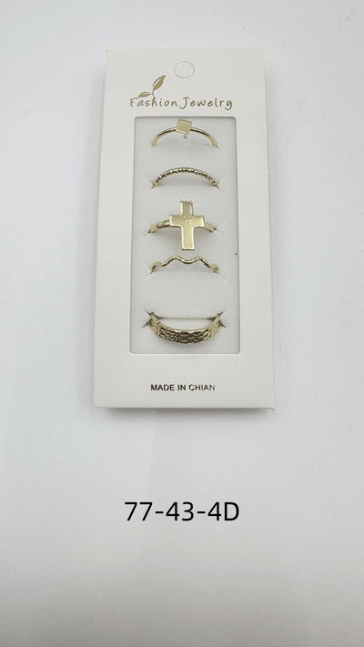 ANILLOS DORADOS X 5 X SET