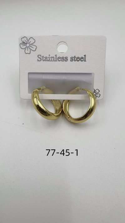 AROS ARGOLLA ACERO DORADO 1,9 CM X PAR