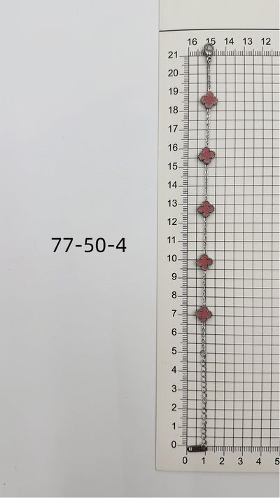 PULSERA DE ACERO CON 5 DIJES X UNIDAD