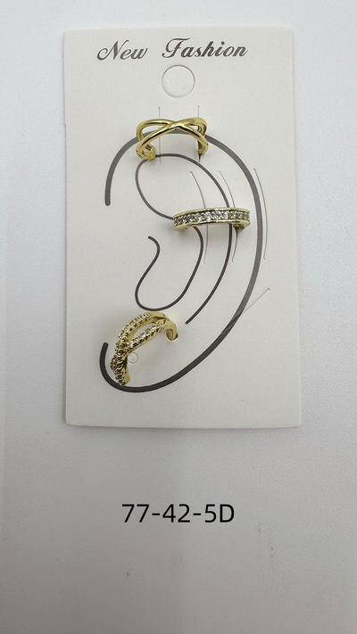 EAR CUFF DORADO X 3 X SET
