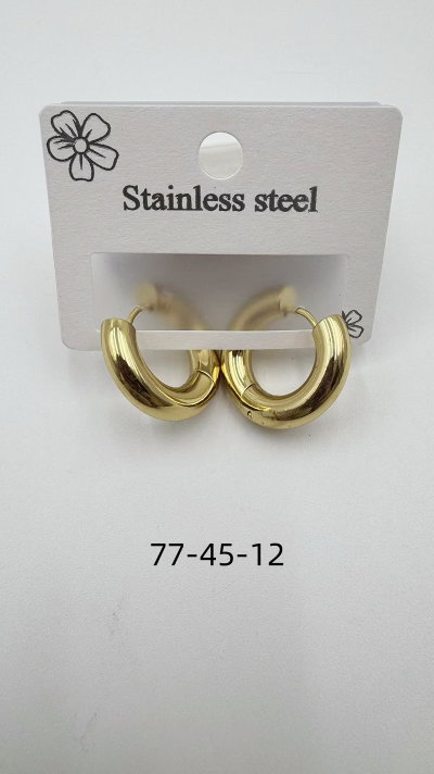 AROS ARGOLLA ACERO DORADO 2,2 CM X PAR