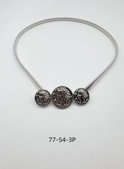 CINTO ELÁSTICO CON APLIQUE PLATEADO X UNIDAD