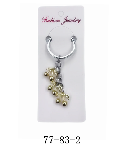 LLAVERO DE METAL CON 3 DIJES DORADO X UNIDAD