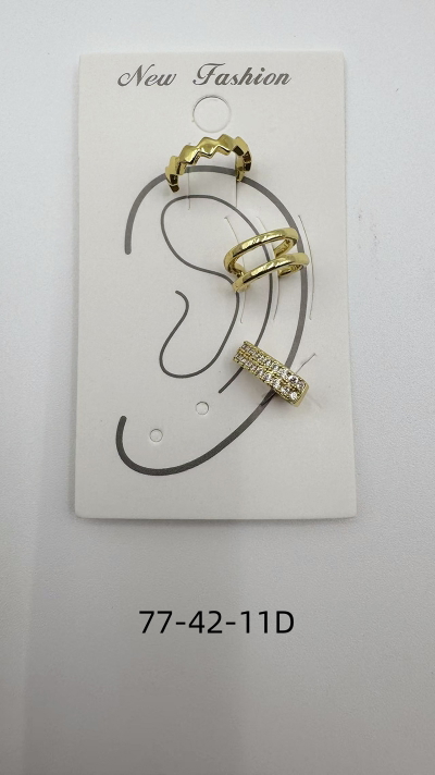 EAR CUFF DORADO X 3 X SET