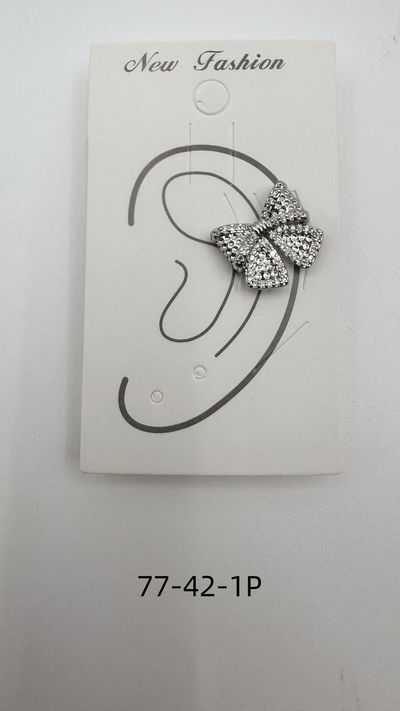 EAR CUFF PLATEADO CON STRASS X UNIDAD