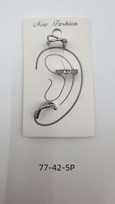 EAR CUFF PLATEADO X 3 X SET