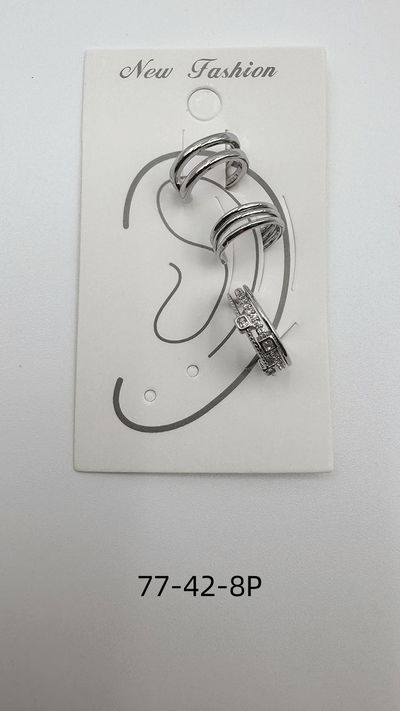 EAR CUFF PLATEADO X 3 X SET