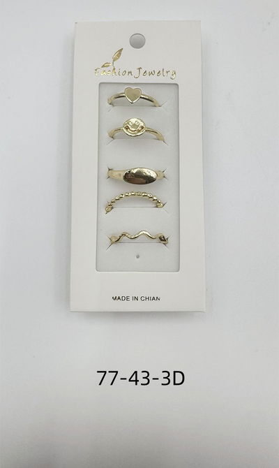 ANILLOS DORADOS X 5 X SET