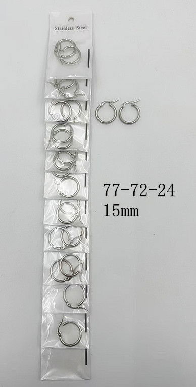 AROS DE ACERO ARGOLLA 15MM X 12 PARES