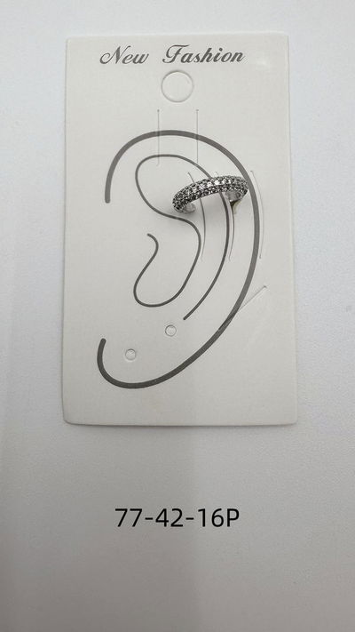 EAR CUFF PLATEADO CON STRASS X UNIDAD