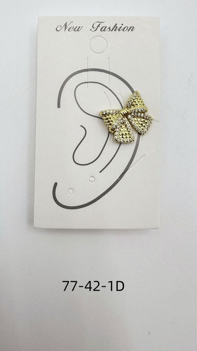 EAR CUFF DORADO CON STRASS X UNIDAD