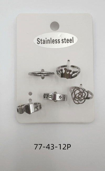 ANILLOS DE ACERO X 5 X SET