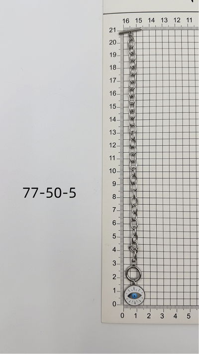 PULSERA DE ACERO CON DIJE X UNIDAD