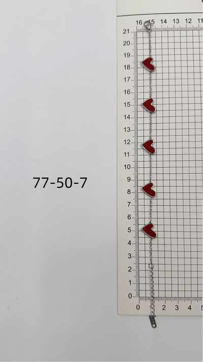 PULSERA DE ACERO CON 5 DIJES X UNIDAD